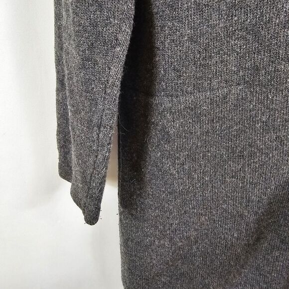 Weekend MaxMara Longline Wool Blend Hooded Cardigan in Charcoal - Size S - Picture 7 of 11